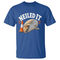 Neil The Seal Nailed It T Shirt Funny Tasmania Elephant Seal Traffic Cone Meme Art