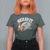 Neil The Seal Nailed It T Shirt For Women Funny Tasmania Elephant Seal Traffic Cone Meme Art