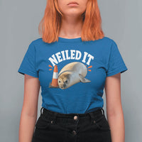 Neil The Seal Nailed It T Shirt For Women Funny Tasmania Elephant Seal Traffic Cone Meme Art