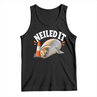 Neil The Seal Nailed It Tank Top Funny Tasmania Elephant Seal Traffic Cone Meme Art
