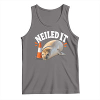 Neil The Seal Nailed It Tank Top Funny Tasmania Elephant Seal Traffic Cone Meme Art