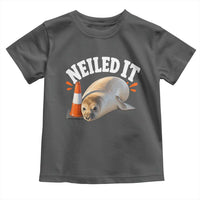 Neil The Seal Nailed It Toddler T Shirt Funny Tasmania Elephant Seal Traffic Cone Meme Art