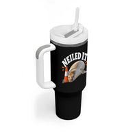 Neil The Seal Nailed It Tumbler With Handle Funny Tasmania Elephant Seal Traffic Cone Meme Art