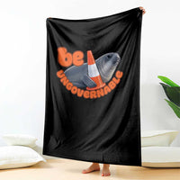 Neil The Seal Be Ungovernable Throw Blanket Funny Tasmania Elephant Seal Road