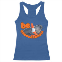 Neil The Seal Be Ungovernable Racerback Tank Top Funny Tasmania Elephant Seal Road