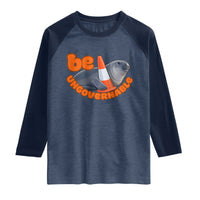 Neil The Seal Be Ungovernable Raglan Shirt Funny Tasmania Elephant Seal Road