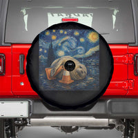 Funny Neil The Seal Starry Night Spare Tire Cover Van Gogh Art for Tasmania Seal Lovers