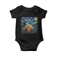 Funny Neil The Seal Starry Night Baby Onesie Van Gogh Art for Tasmania Seal Lovers
