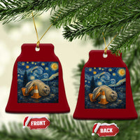 Funny Neil The Seal Starry Night Ceramic Ornament Van Gogh Art for Tasmania Seal Lovers