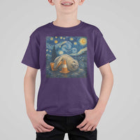 Funny Neil The Seal Starry Night T Shirt For Kid Van Gogh Art for Tasmania Seal Lovers
