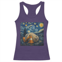 Funny Neil The Seal Starry Night Racerback Tank Top Van Gogh Art for Tasmania Seal Lovers