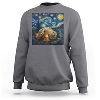 Funny Neil The Seal Starry Night Sweatshirt Van Gogh Art for Tasmania Seal Lovers