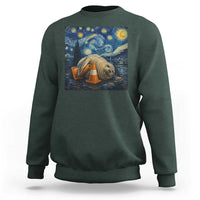 Funny Neil The Seal Starry Night Sweatshirt Van Gogh Art for Tasmania Seal Lovers
