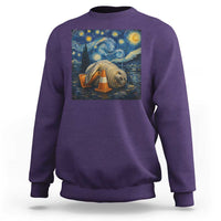 Funny Neil The Seal Starry Night Sweatshirt Van Gogh Art for Tasmania Seal Lovers