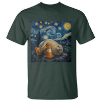 Funny Neil The Seal Starry Night T Shirt Van Gogh Art for Tasmania Seal Lovers