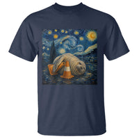 Funny Neil The Seal Starry Night T Shirt Van Gogh Art for Tasmania Seal Lovers