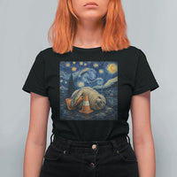 Funny Neil The Seal Starry Night T Shirt For Women Van Gogh Art for Tasmania Seal Lovers