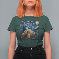 Funny Neil The Seal Starry Night T Shirt For Women Van Gogh Art for Tasmania Seal Lovers