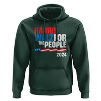 Harris Walz For The People Hoodie Presidential Election 2024 American Flag - Wonder Print Shop