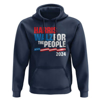 Harris Walz For The People Hoodie Presidential Election 2024 American Flag - Wonder Print Shop