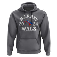 Harris Walz 2024 Hoodie Vintage Patriotic Donkey USA Flag - Wonder Print Shop