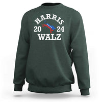 Harris Walz 2024 Sweatshirt Vintage Patriotic Donkey USA Flag - Wonder Print Shop