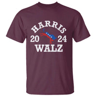 Harris Walz 2024 T Shirt Vintage Patriotic Donkey USA Flag - Wonder Print Shop