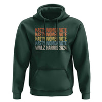 Nasty Women Vote Harris Walz 2024 Hoodie Retro President Election Feminist Voting - Wonder Print Shop
