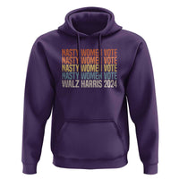 Nasty Women Vote Harris Walz 2024 Hoodie Retro President Election Feminist Voting - Wonder Print Shop