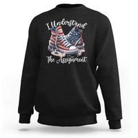Harris Supporter 2024 Sweatshirt I Understand The Assignment USA Chucks Pearls - Wonder Print Shop