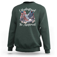 Harris Supporter 2024 Sweatshirt I Understand The Assignment USA Chucks Pearls - Wonder Print Shop