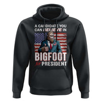 Funny Bigfoot For President Hoodie A Candidate You Can Believe In 2024 Sasquatch USA Flag - Wonder Print Shop