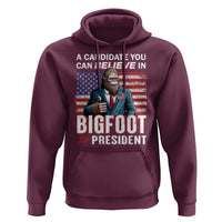Funny Bigfoot For President Hoodie A Candidate You Can Believe In 2024 Sasquatch USA Flag - Wonder Print Shop