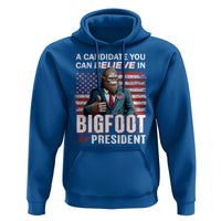 Funny Bigfoot For President Hoodie A Candidate You Can Believe In 2024 Sasquatch USA Flag - Wonder Print Shop
