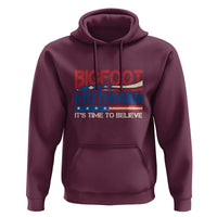 Funny Bigfoot Mothman Hoodie It's Time To Believe American Flag President Election - Wonder Print Shop