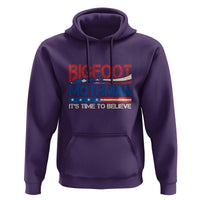 Funny Bigfoot Mothman Hoodie It's Time To Believe American Flag President Election - Wonder Print Shop