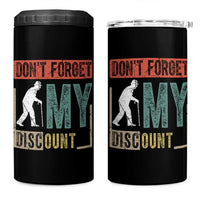 Funny Dont Forget My Discount 4 in 1 Can Cooler Tumbler Old People Gag Retro Sunset - Wonder Print Shop