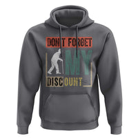 Funny Dont Forget My Discount Hoodie Old People Gag Retro Sunset - Wonder Print Shop