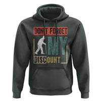 Funny Dont Forget My Discount Hoodie Old People Gag Retro Sunset - Wonder Print Shop