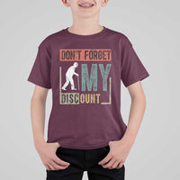 Funny Dont Forget My Discount T Shirt For Kid Old People Gag Retro Sunset - Wonder Print Shop