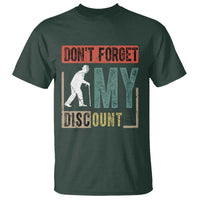 Funny Dont Forget My Discount T Shirt Old People Gag Retro Sunset - Wonder Print Shop