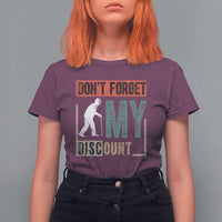 Funny Dont Forget My Discount T Shirt For Women Old People Gag Retro Sunset - Wonder Print Shop