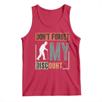 Funny Dont Forget My Discount Tank Top Old People Gag Retro Sunset - Wonder Print Shop