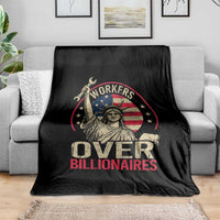 Workers Over Billionaires Throw Blanket Social Justice Statue Of Liberty - Wonder Print Shop