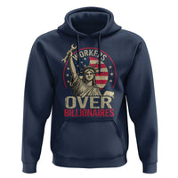 Workers Over Billionaires Hoodie Social Justice Statue Of Liberty - Wonder Print Shop