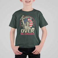 Workers Over Billionaires T Shirt For Kid Social Justice Statue Of Liberty - Wonder Print Shop