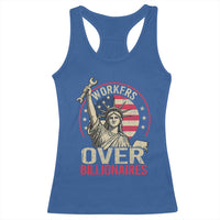 Workers Over Billionaires Racerback Tank Top Social Justice Statue Of Liberty - Wonder Print Shop