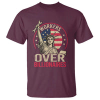 Workers Over Billionaires T Shirt Social Justice Statue Of Liberty - Wonder Print Shop