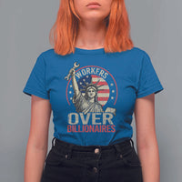 Workers Over Billionaires T Shirt For Women Social Justice Statue Of Liberty - Wonder Print Shop