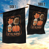 Tis The Season Fall Thanksgiving Garden Flag Retro Coquette Bow American Football Pumpkin - Wonder Print Shop